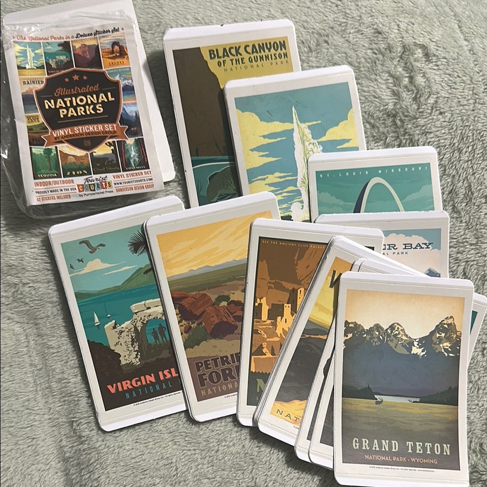 National Parks Illustrated Vinyl Sticker Set
